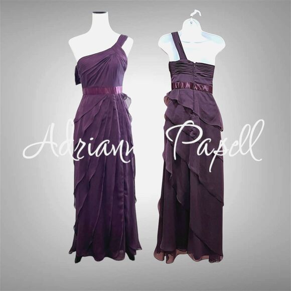 ✨ Adrianna Papell One-Shoulder Evening Gown – Size 4 ✨ - Picture 1 of 13